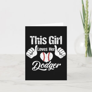 Girls Loves Her Dodger Sell Sport Sell  Card