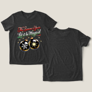 Girls' Magical Christmas Ornament Charming Festive Tri-Blend Shirt
