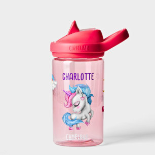 Girls Magical Unicorn Rainbow Kids Personalised Water Bottle