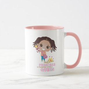 Girls MELANIN Princess Training To Be Queen Cute Mug
