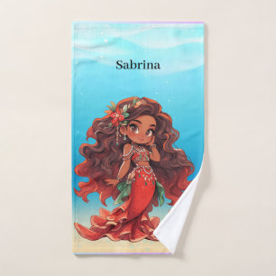 Girl's Mermaid Bath Towel Set