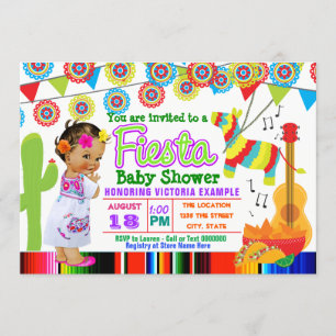 Girls Mexican Fiesta Baby Shower Invitations