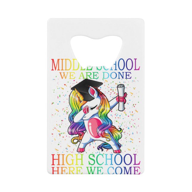 Girls Middle School Graduation Magical Unicorn (Front)