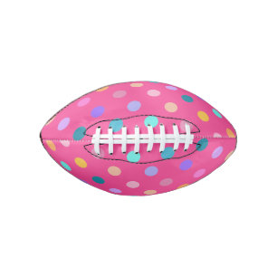 Girls mini football polka dot print confetti american football