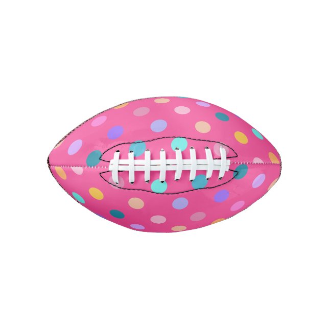 Girls mini football polka dot print confetti american football (Front)