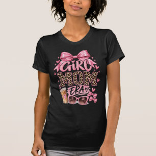 Girls & Moms T-Shirt   Pink Leopard Print Bow