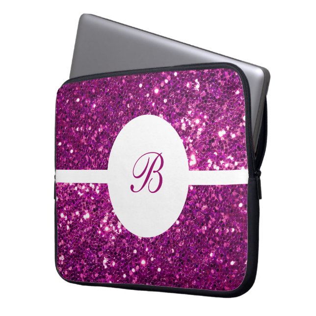 Girls Monogram Laptop Sleeve (Front Left)