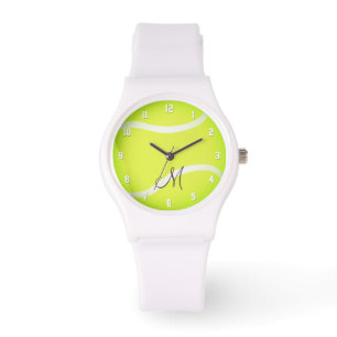 girls monogrammed tennis player watch