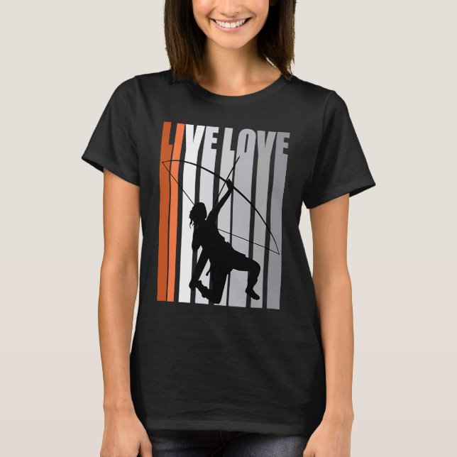 Girls Motivational Orange Archery Birthday Loves G T-Shirt (Front)
