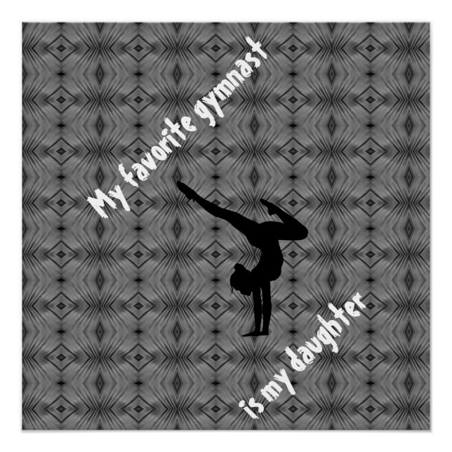 Girls My Favourite Gymnast Gymnastics Glossy Poste Poster (Front)