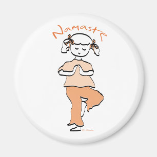 Girls Namaste Yoga Gear Magnet