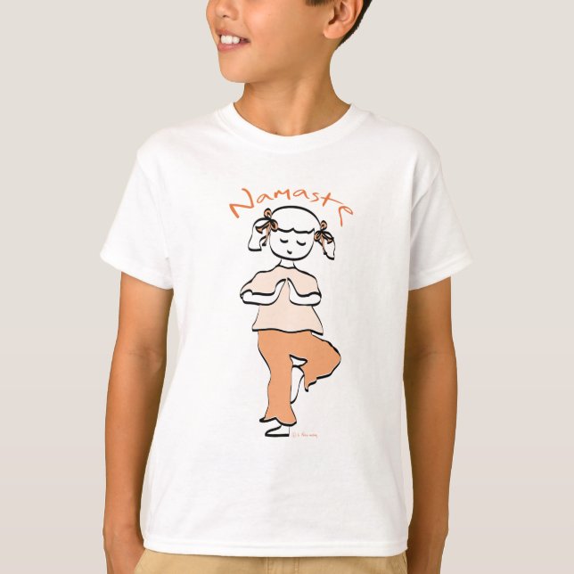 Girls Namaste Yoga Tee Shirt (Front)