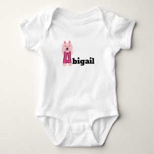 Girls Name custom start with A   Baby Bodysuit