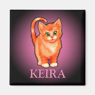 Girl's name kitten fridge magnet