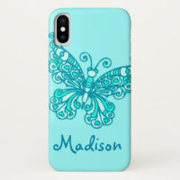 Girls named aqua green butterfly