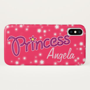 Girls named princess star graphic iphone case