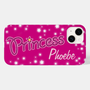 Girls named princess star graphic pink Case-Mate iPhone case