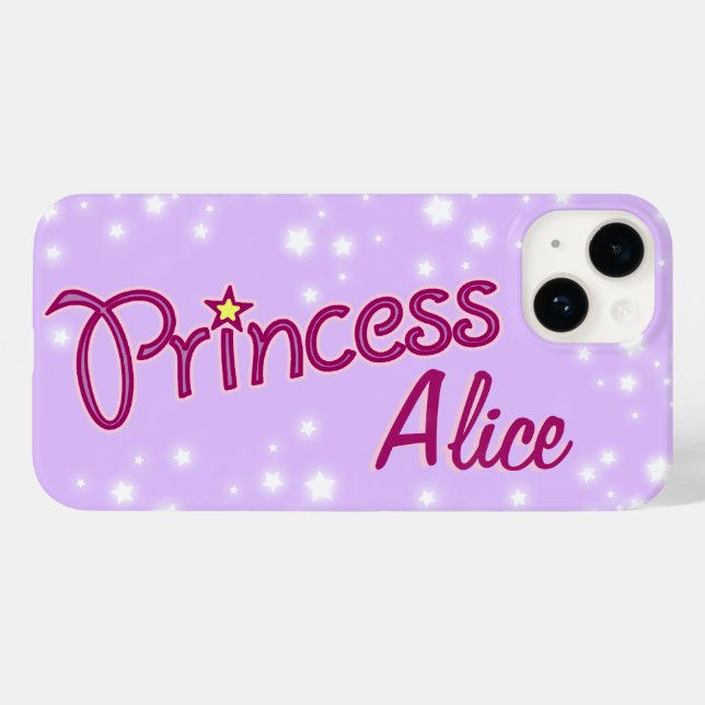 Girls named princess star lilac mauve  Case-Mate iPhone case (Back (Horizontal))