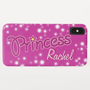 Girls named princess star purple pink  iPhone XS max case