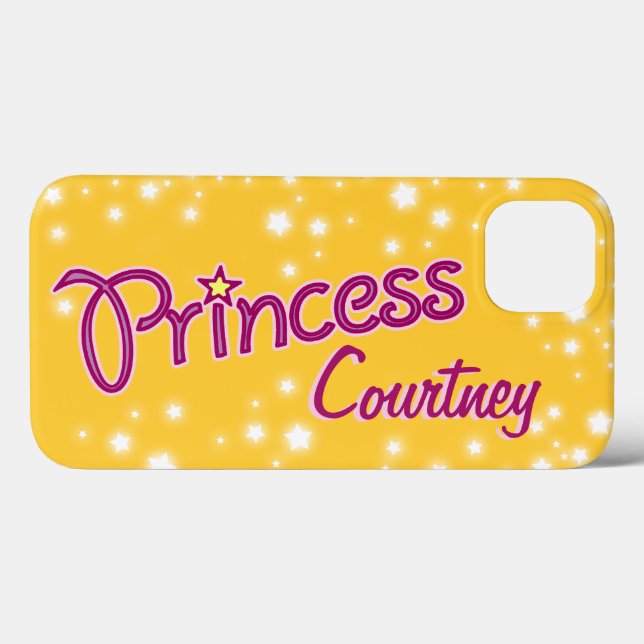 Girls named princess star yellow pink Case-Mate iPhone case (Back (Horizontal))