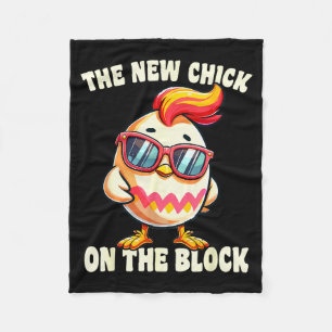 Girls New Chick On The Block Egg Hunting Easter Wo Fleece Blanket