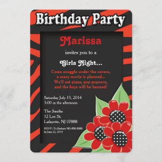 Girls Night Birthday Party Invitation