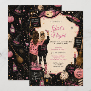 Girls Night Halloween Party Invitation