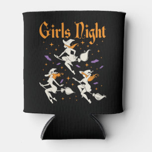 Girls Night Halloween Witch Broomsticks Can Cooler