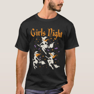 Girls Night Halloween Witch Broomsticks T-Shirt