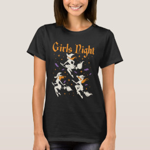 Girls Night Halloween Witch Broomsticks T-Shirt