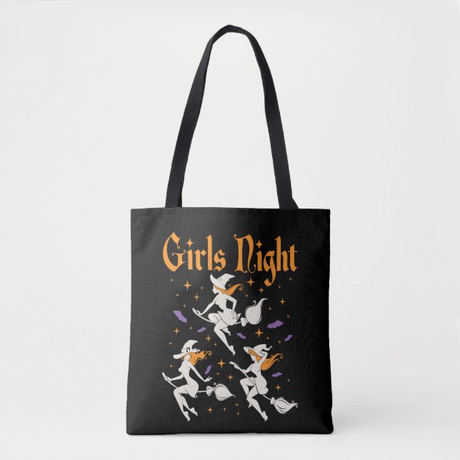 Girls Night Halloween Witch Broomsticks Tote Bag (Front)