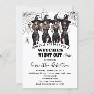Girls Night Out Annual Witches Halloween Party Invitation