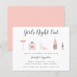 Girl's Night Out Bachelorette Party Invitation