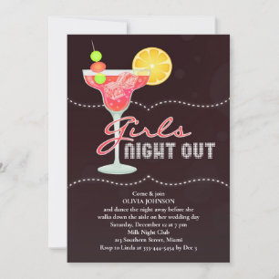 Girls Night Out bachelorette Party Invitation