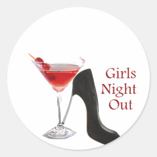 Girls Night Out Classic Round Sticker