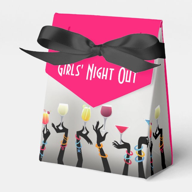 Girls Night Out Cocktail Party Favour Box (Front Side)
