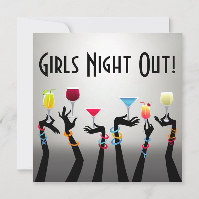 Girls Night Out Cocktail Party Invitation (Front)