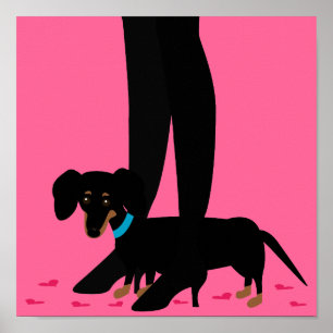 Girls' Night Out - Dachshund Poster