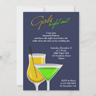 Girls Night Out Flat Invitation