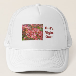 Girl's Night Out! hats White Pink Floral