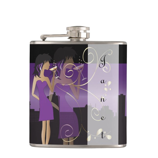 Girls Night Out Hip Flask (Front)