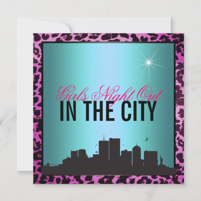 Girls night out in the city invitation (Front)