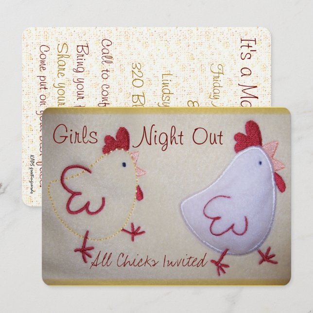 Girls Night Out Invitation (Front/Back)