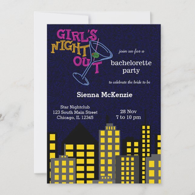 Girls night out invitation (Front)