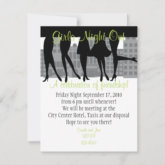 Girls Night Out Invitation (Front)