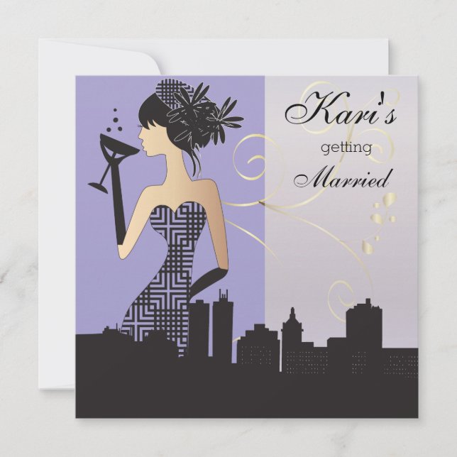 Girls Night Out Party - Lavender Invitation (Front)