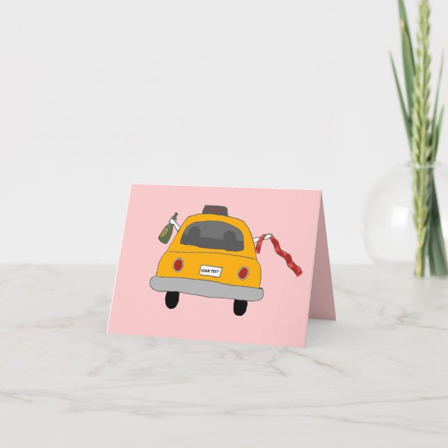 Girls' Night Out Taxi Note Card (Front)