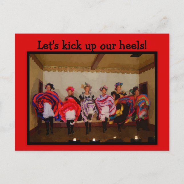 Girls Night Out Wild West Dance Hall Girls Postcard (Front)