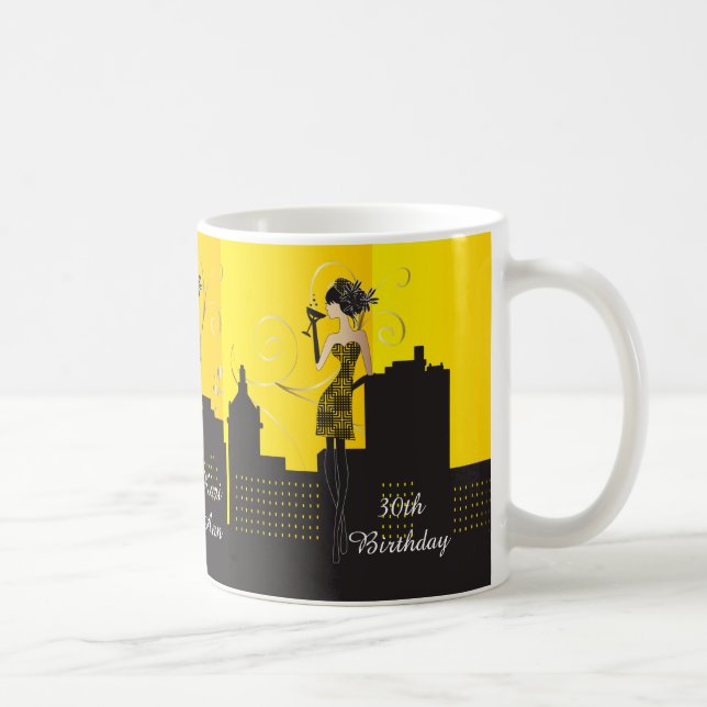 Girls Night Out - Yellow Coffee Mug (Right)
