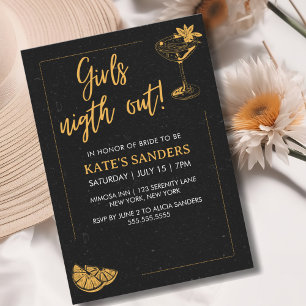 Girls Nigth Out Fun Bachelorette Party Invitation